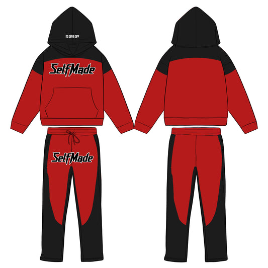 SelfMade Tracksuit  - Red/Black